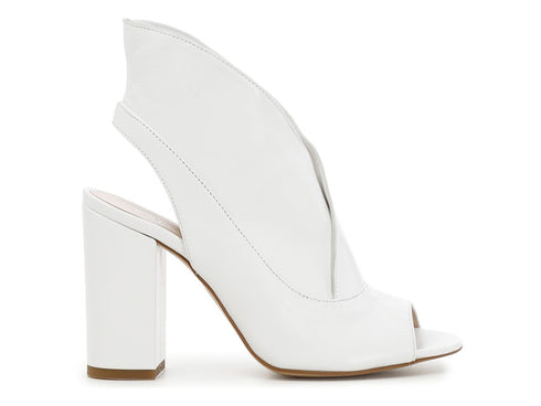 CafèNoir tronchetti estivi open toe in pelle bianca C1EF4001-W001