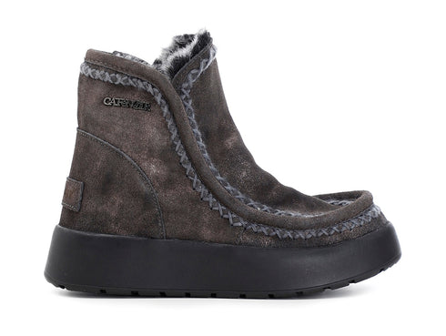 CafèNoir tronchetti pelle scamosciata glitterata peltro grigio C1DZ6110-M011