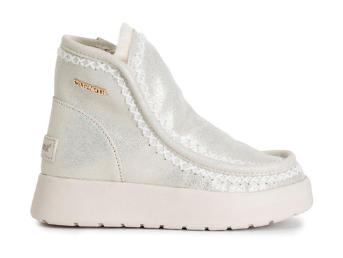 CafèNoir donna tronchetto in pelle scamosciata glitterata