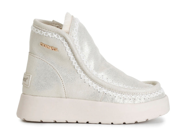 CafèNoir donna tronchetto in pelle scamosciata glitterata