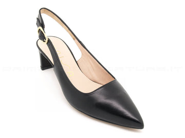Unisa chanel con punta sfilata donna nero
