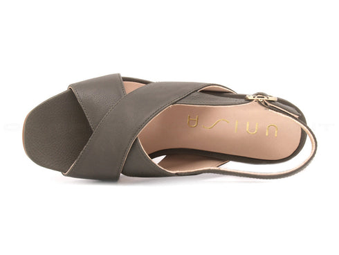 Unisa sandali con maxi tacco donna verde