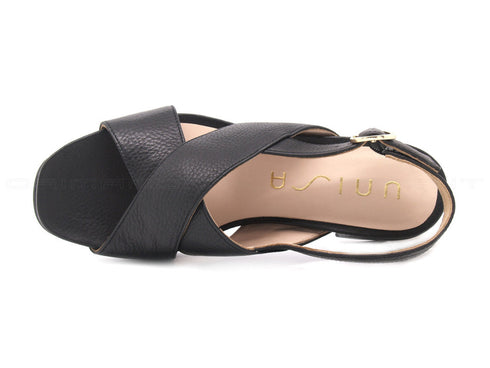 Unisa sandalo con maxi tacco donna nero