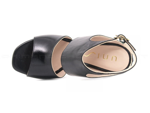 Unisa sandali con doppie fasce donna nero