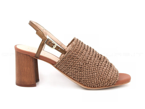 Unisa sandali treccia donna cuoio