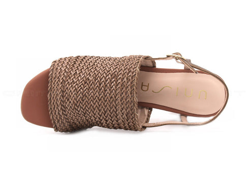 Unisa sandali treccia donna cuoio