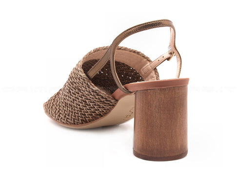 Unisa sandali treccia donna cuoio