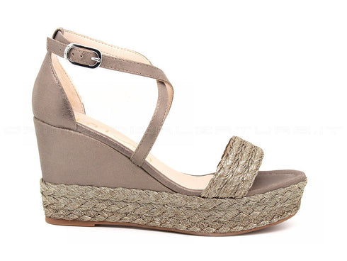 Unisa sandali con zeppa alta donna bronzo