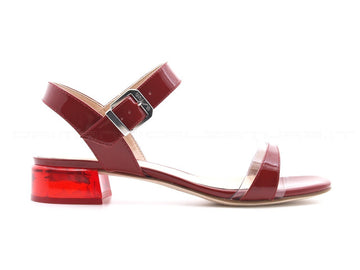 Unisa sandali con tacco in pvc donna rosso