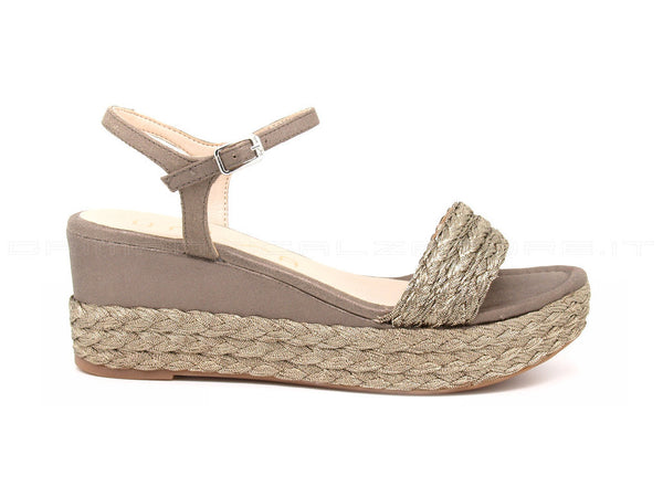Unisa sandalo con zeppa donna bronzo