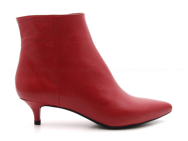 Unisa jati stivaletti con zip donna rosso