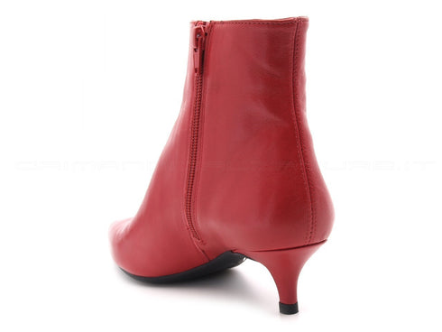 Unisa jati stivaletti con zip donna rosso