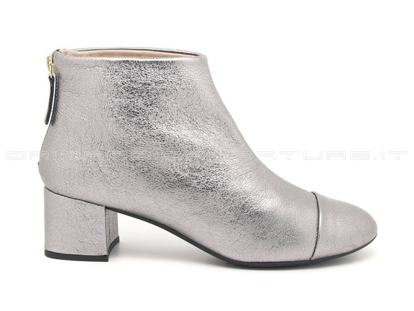 Unisa tronchetti con zip donna argento