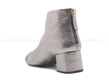 Unisa tronchetti con zip donna argento