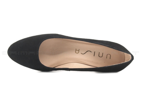 Unisa décolleté camoscio nero donna nero