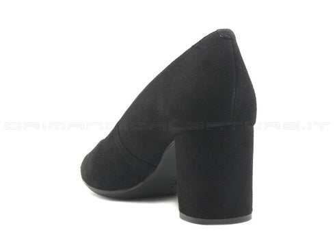 Unisa décolleté camoscio nero donna nero