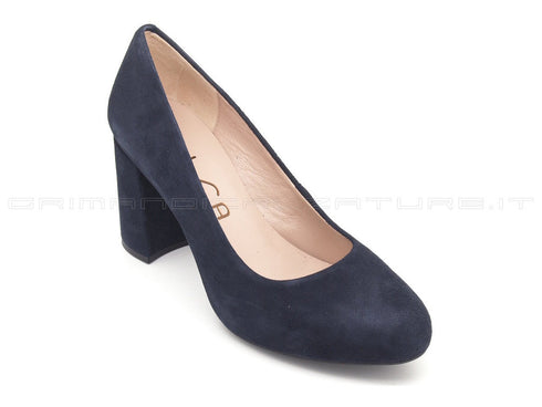 Unisa décolleté camoscio blu donna blu