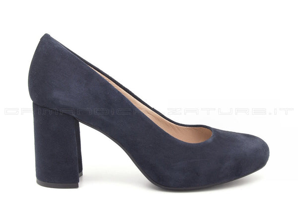 Unisa décolleté camoscio blu donna blu