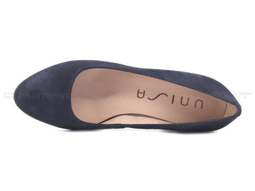 Unisa décolleté camoscio blu donna blu
