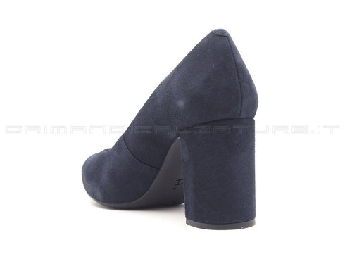 Unisa décolleté camoscio blu donna blu