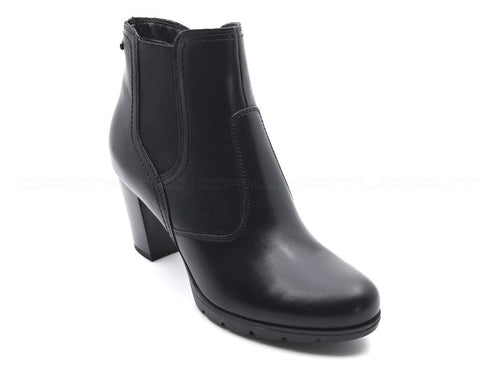 Valleverde tronchetti con elastico + zip donna nero