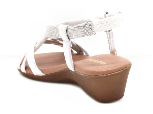 Valleverde sandali zeppa comoda donna bianco