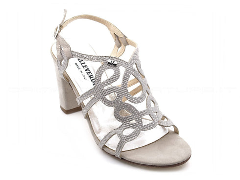 Valleverde sandali cerimonia tacco alto donna beige