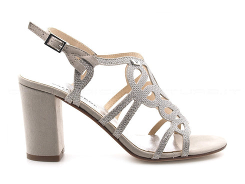 Valleverde sandali cerimonia tacco alto donna beige