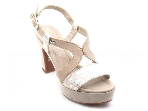 Valleverde sandali platform donna beige