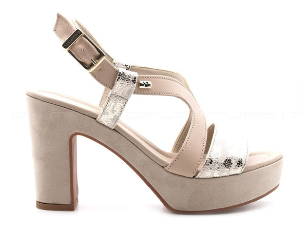 Valleverde sandali platform donna beige