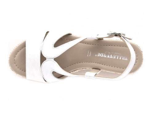 Valleverde sandali con zeppa media donna bianco