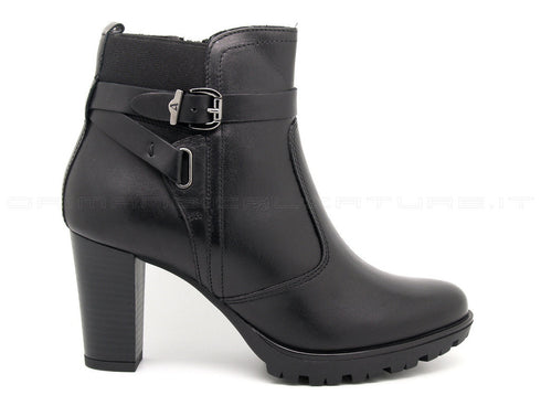 Valleverde tronchetti con cinturino donna nero