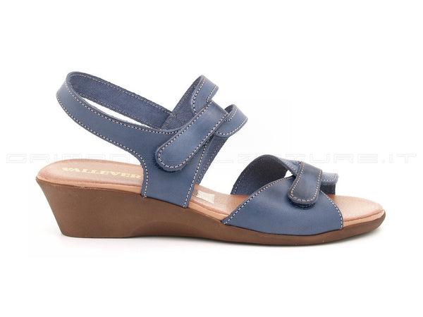 Valleverde sandali chiusura 2 strappi donna blu