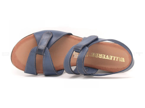 Valleverde sandali chiusura 2 strappi donna blu