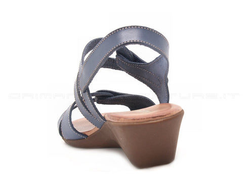 Valleverde sandali chiusura 2 strappi donna blu