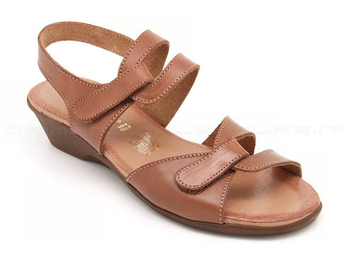 Valleverde sandali chiusura con strappi donna cuoio