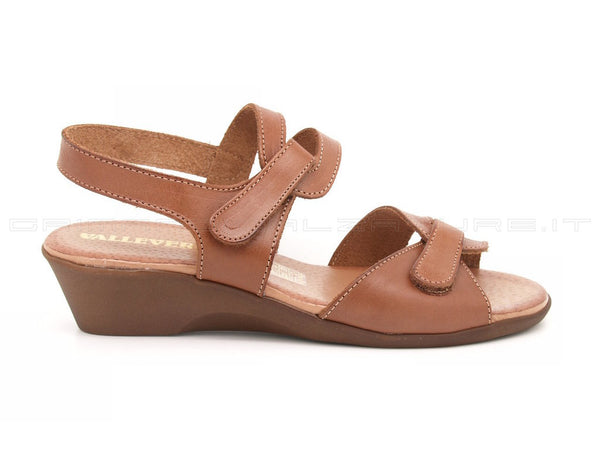 Valleverde sandali chiusura con strappi donna cuoio