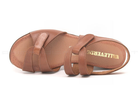 Valleverde sandali chiusura con strappi donna cuoio