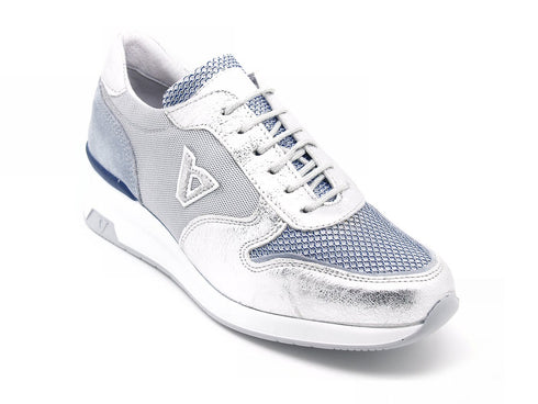 Valleverde sneakers stringate donna argento
