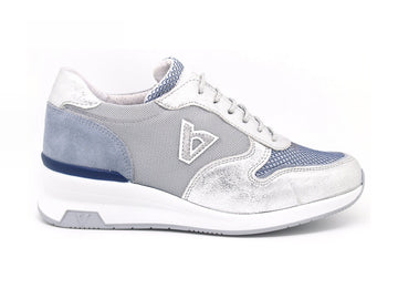 Valleverde sneakers stringate donna argento