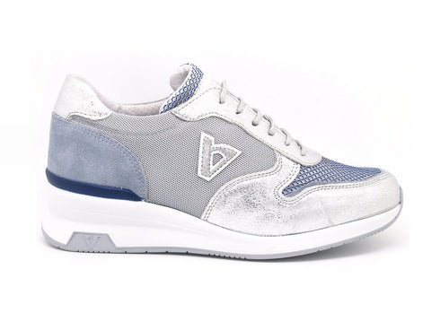 Valleverde sneakers stringate donna argento