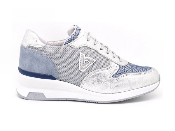 Valleverde sneakers stringate donna argento