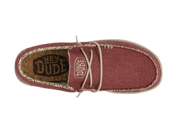 Hey Dude Wally Braided Pompeian Red Summer Shoes