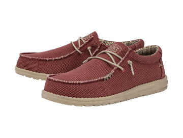 Hey Dude Wally Braided Pompeian Red Summer Shoes
