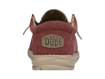 Hey Dude Wally Braided Pompeian Red Summer Shoes