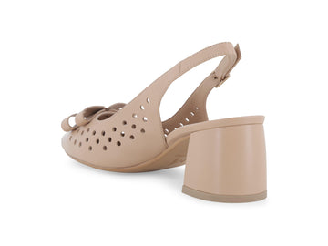 Melluso Slingback Pelle Beige - Dettaglio tacco V314-256368