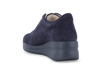 Melluso Sneaker Camoscio Blu - Dettaglio tacco R20245Q-255738