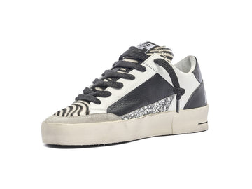 4B12 Kyle Scarpe Made in Italy Donna Animalier Zebra Tomaia Pelle