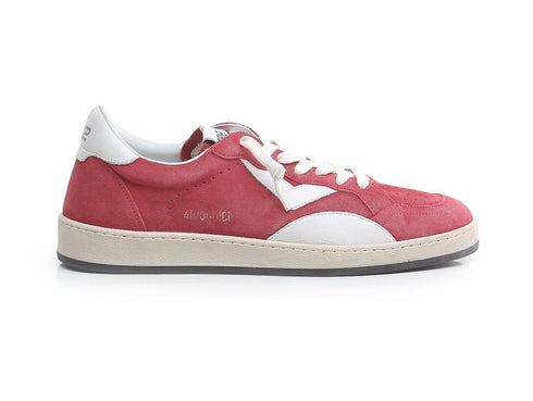 4B12 Play New Scarpe Estive Uomo Made in Italy Scamosciate Rosso