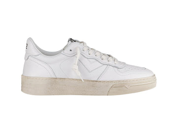 4B12 Hyper Uomo Sneakers Stringate Made in Italy Tomaia Pelle Bianca u926